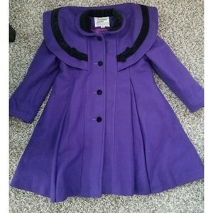Adorable girls purple dress coat